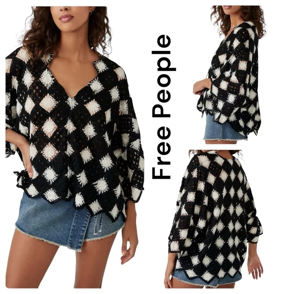 NWOT Free People Beach House Crochet Top